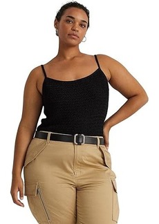 Ralph Lauren Plus-Size Linen-Blend Sweater Tank Top