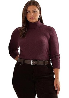 Ralph Lauren Plus Size Ribbed Turtleneck Sweater