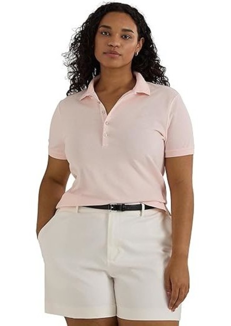 Ralph Lauren Plus-Size Stretch Piqué Polo Shirt