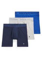 Ralph Lauren Polo 3 Pack Elastic Logo Waistband Boxer Briefs