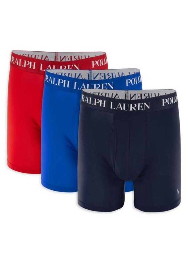 Ralph Lauren Polo 3-Pack Logo Waist Boxer Briefs