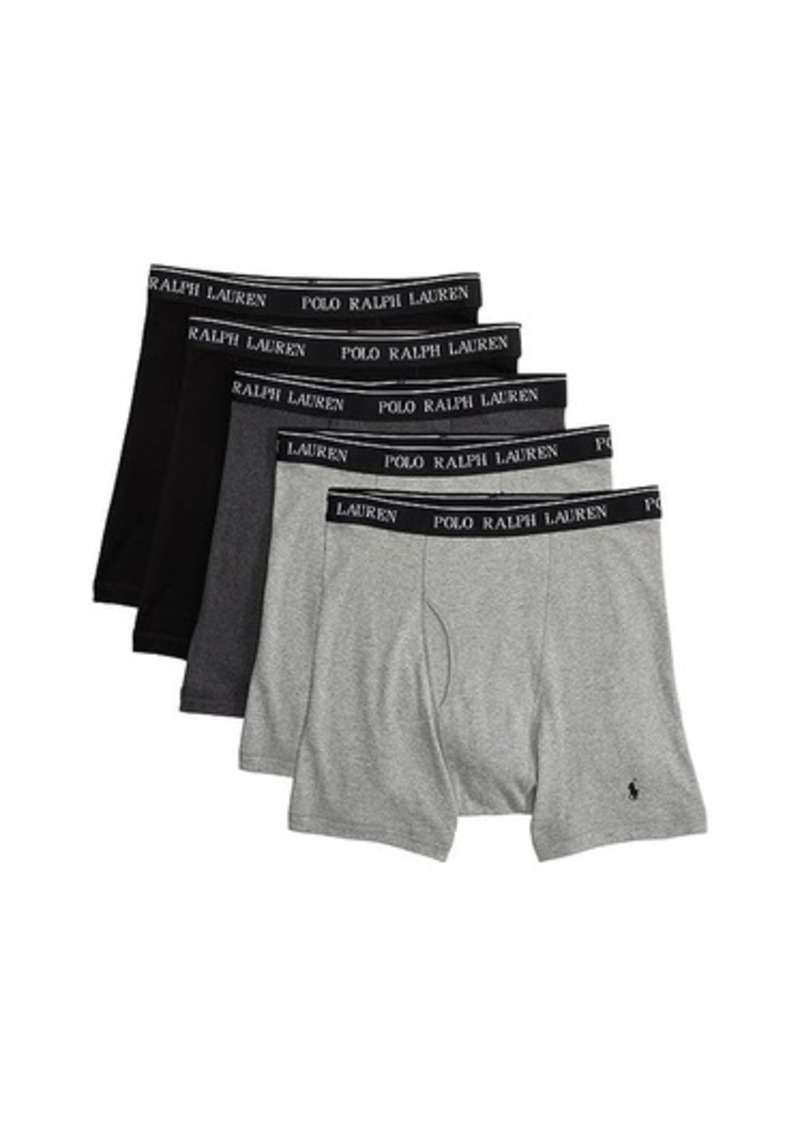 Ralph Lauren Polo 5 Pack Classic Fit Cotton Boxer Briefs