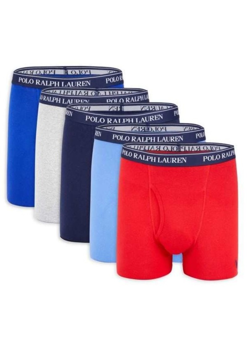 Ralph Lauren Polo 5-Pack Logo Boxer Briefs