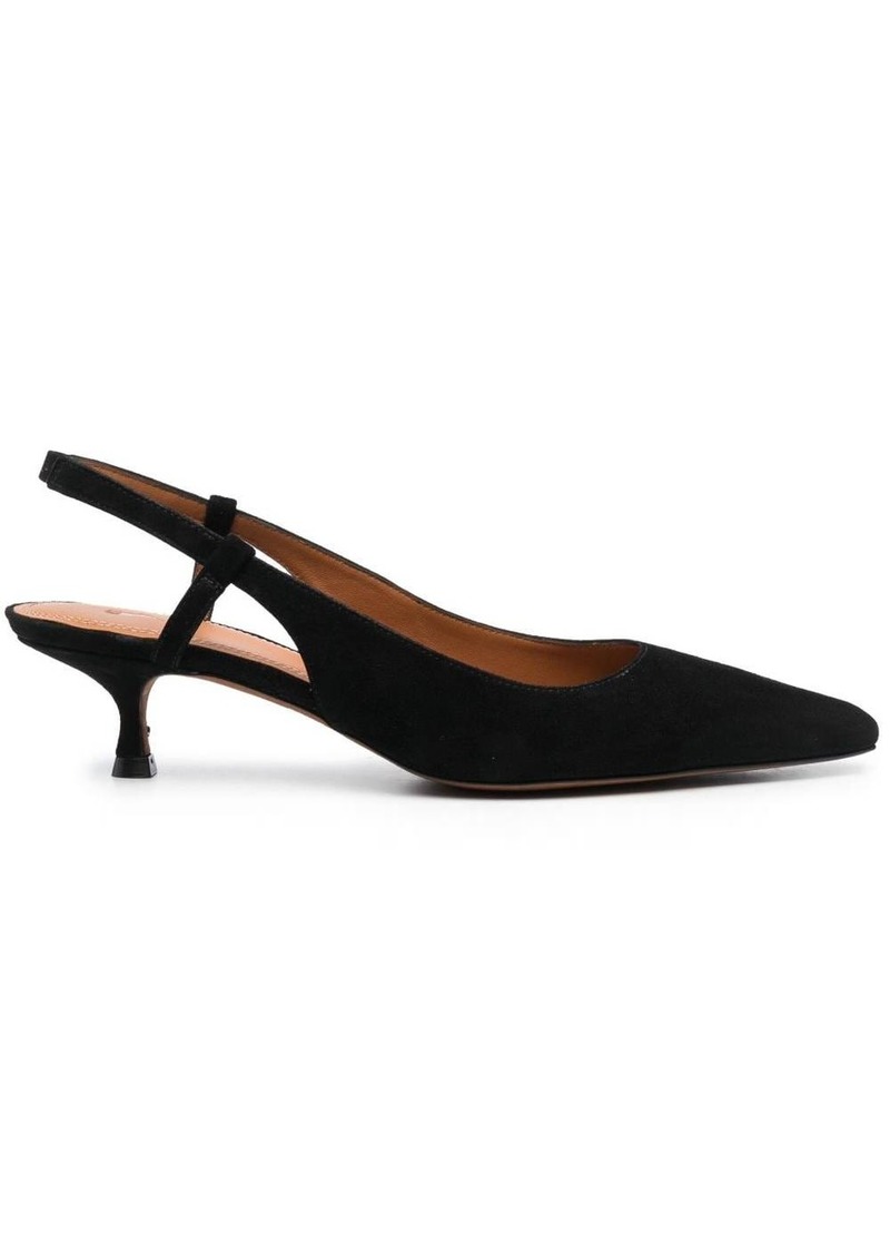Ralph Lauren: Polo 50mm pointed-toe leather pumps