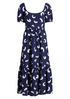 Ralph Lauren: Polo Abstract Linen Tiered Midi Dress