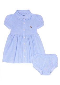 Ralph Lauren: Polo Polo Ralph Lauren Kids Baby cotton dress and bloomers