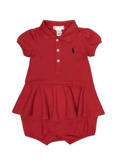 Ralph Lauren: Polo Polo Ralph Lauren Kids Baby cotton peplum bodysuit