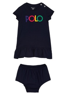 Ralph Lauren: Polo Polo Ralph Lauren Kids Baby dress and bloomers set