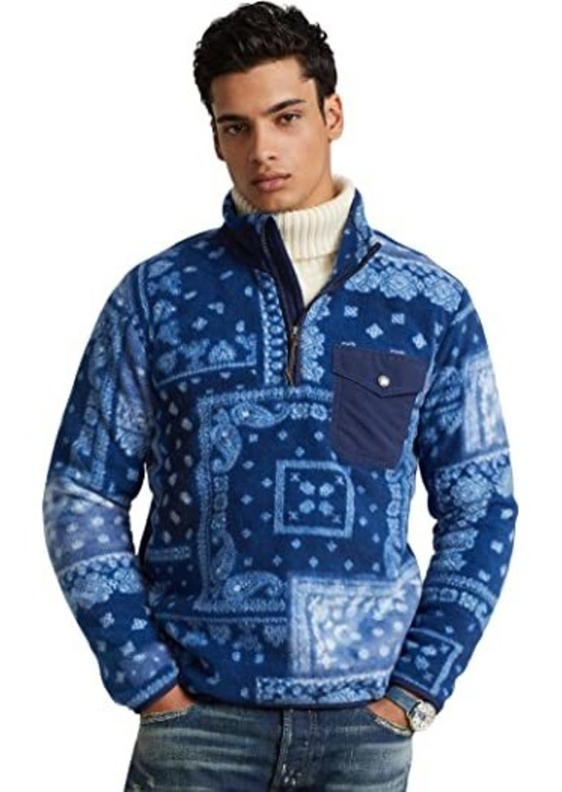 Ralph Lauren Polo Bandanna Patchwork-Print Fleece Pullover