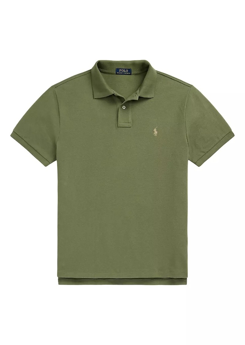 Ralph Lauren Polo Basic Mesh-Knit Polo Top