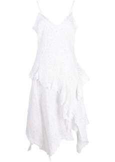 Ralph Lauren: Polo Battenberg-lace linen asymmetric dress