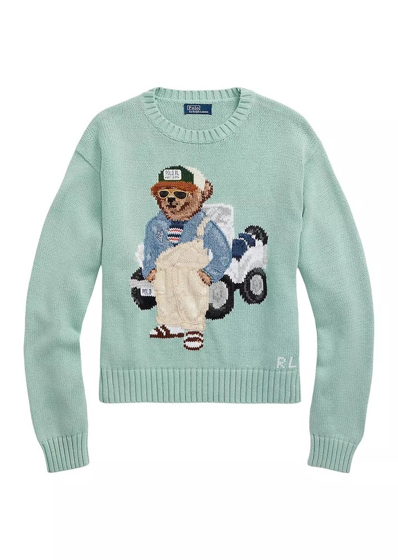 Ralph Lauren: Polo Bear Cadet Cotton Crewneck Sweater