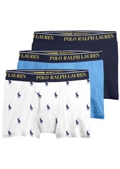 Ralph Lauren: Polo Big Boys 3-Pack Boxer Briefs - White, Blue