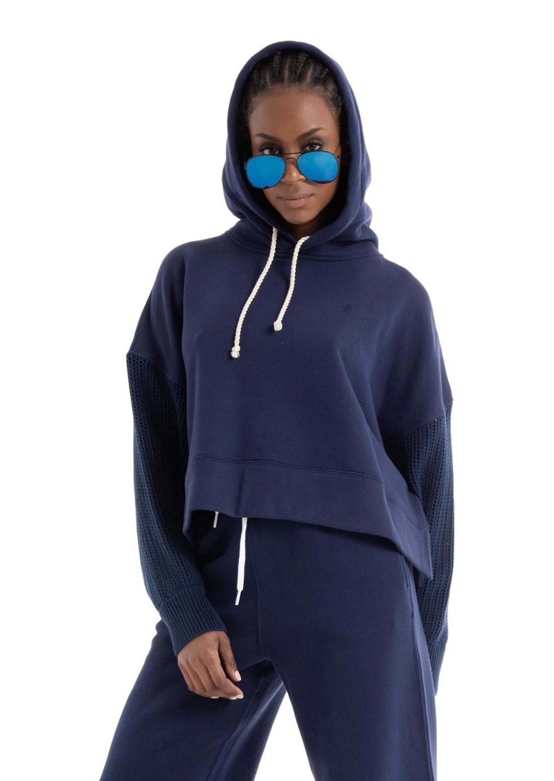 Ralph Lauren: Polo Boxy Fit Hybrid Hoddie Sweater In Newport Navy