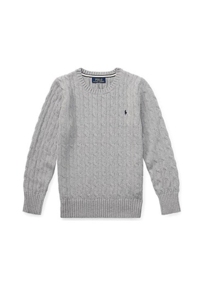 Ralph Lauren: Polo Cable-Knit Cotton Sweater (Big Kids)