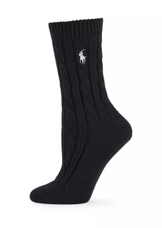 Ralph Lauren: Polo Cable-Knit Crew Socks