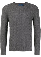 Ralph Lauren Polo cable knit logo embroidered jumper
