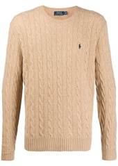 Ralph Lauren Polo cable knit logo pullover