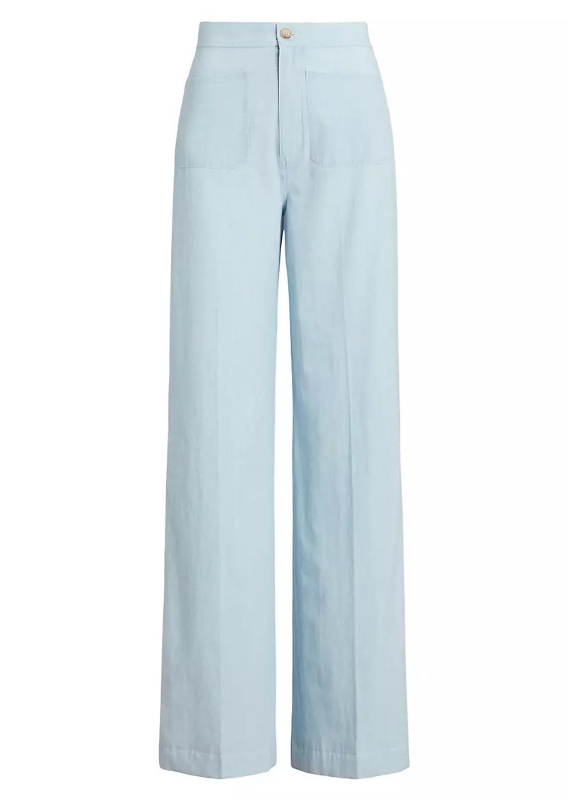 Ralph Lauren: Polo Chambray Wide-Leg Pants