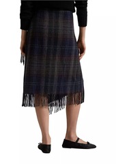 Ralph Lauren: Polo Check Wool-Blend Knit Wrap Skirt