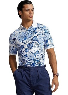 Ralph Lauren Polo Classic Fit Floral Print Mesh Polo Short Sleeve Shirt