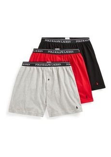 Ralph Lauren Polo Classic Fit w/ Wicking 3-Pack Knit Boxers