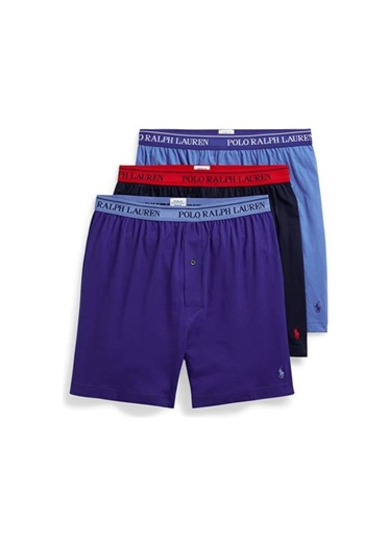 Ralph Lauren Polo Classic Fit w/ Wicking 3-Pack Knit Boxers