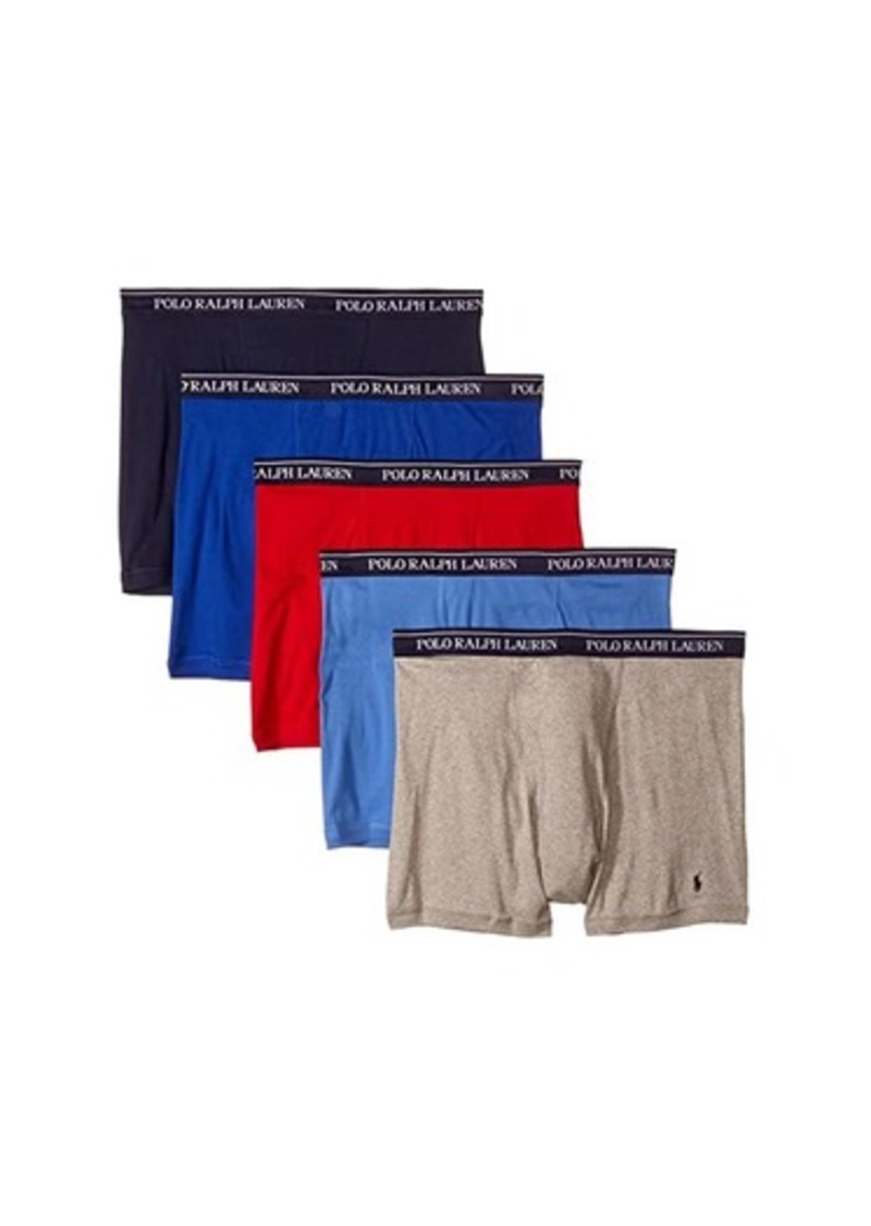 Ralph Lauren Polo Classic Fit w/ Wicking 5-Pack Boxer Briefs