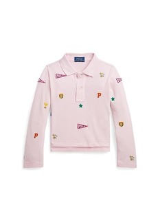 Ralph Lauren: Polo Collegiate-Icon Mesh Polo Shirt (Toddler/Little Kids)