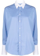 Ralph Lauren: Polo contrast-trim long-sleeve shirt