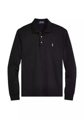 Ralph Lauren Polo Cotton Interlock Long-Sleeve Polo Shirt