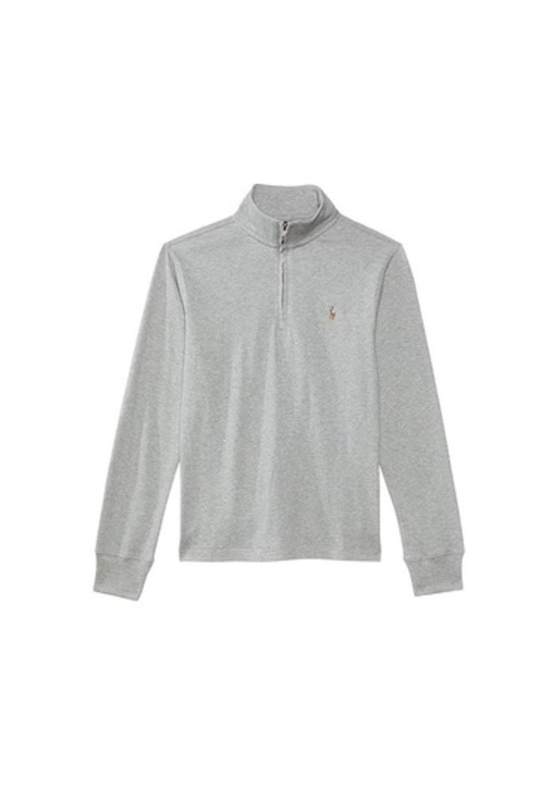 Ralph Lauren: Polo Cotton Interlock Quarter-Zip Pullover (Big Kid)