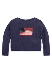 Ralph Lauren: Polo Cotton-Linen Flag Sweater