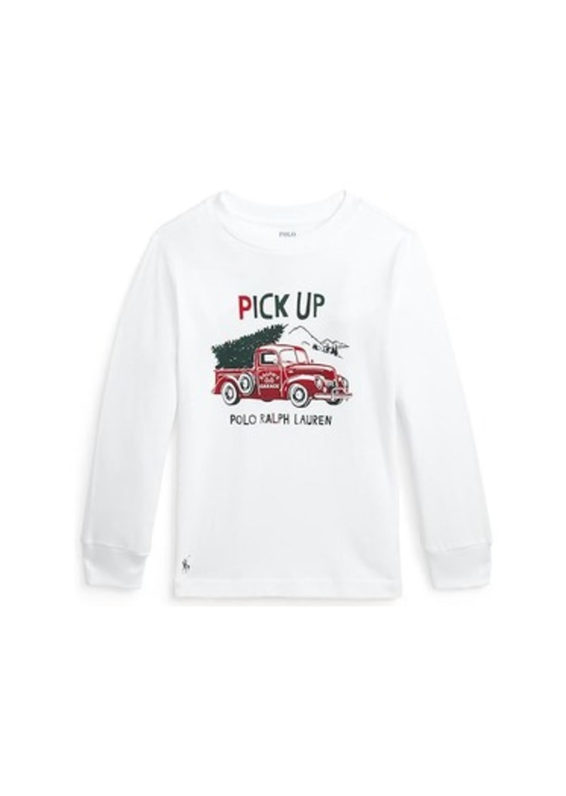 Ralph Lauren: Polo Cotton Long-Sleeve Graphic Tee (Toddler/Little Kids)