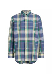 Ralph Lauren: Polo Cotton Plaid Oversized Shirt