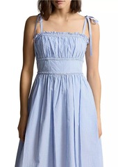 Ralph Lauren: Polo Cotton Seersucker Fit-And-Flare Dress