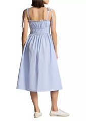 Ralph Lauren: Polo Cotton Seersucker Fit-And-Flare Dress