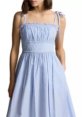 Ralph Lauren: Polo Cotton Seersucker Fit-And-Flare Dress