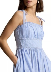 Ralph Lauren: Polo Cotton Seersucker Fit-And-Flare Dress