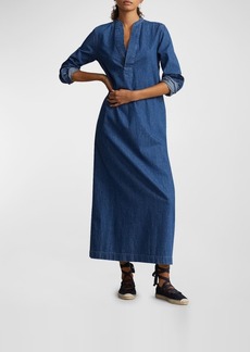 Ralph Lauren: Polo Cotton Twill Midi Dress