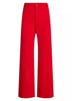 Ralph Lauren: Polo Cotton Twill Wide-Leg Pants