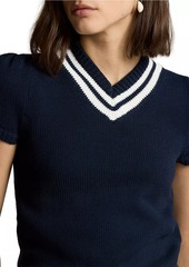 Ralph Lauren: Polo Cricket Varsity Stripe Cotton Sweater