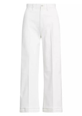 Ralph Lauren: Polo Cropped Stretch-Cotton Wide-Leg Pant