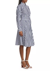 Ralph Lauren: Polo Ela Belted Stripe Cotton Shirtdress