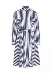 Ralph Lauren: Polo Ela Belted Stripe Cotton Shirtdress