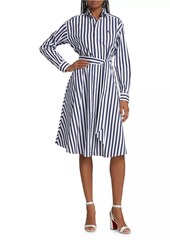 Ralph Lauren: Polo Ela Belted Stripe Cotton Shirtdress