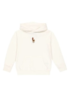 Ralph Lauren: Polo Polo Ralph Lauren Kids Embroidered cotton-blend jersey hoodie