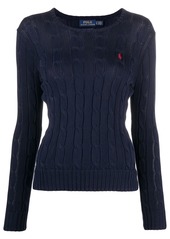Ralph Lauren: Polo embroidered logo cable-knit jumper