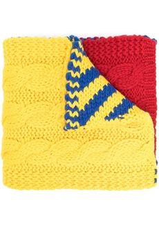 Ralph Lauren: Polo embroidered-logo cable-knit scarf