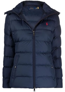 Ralph Lauren: Polo embroidered-logo hooded down jacket